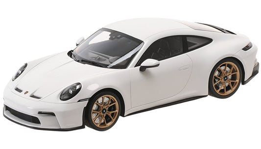 Minichamps 2022 Porsche 911 992 GT3 Touring White w/ Neodyme Gold Wheels 1:18 LIMITED