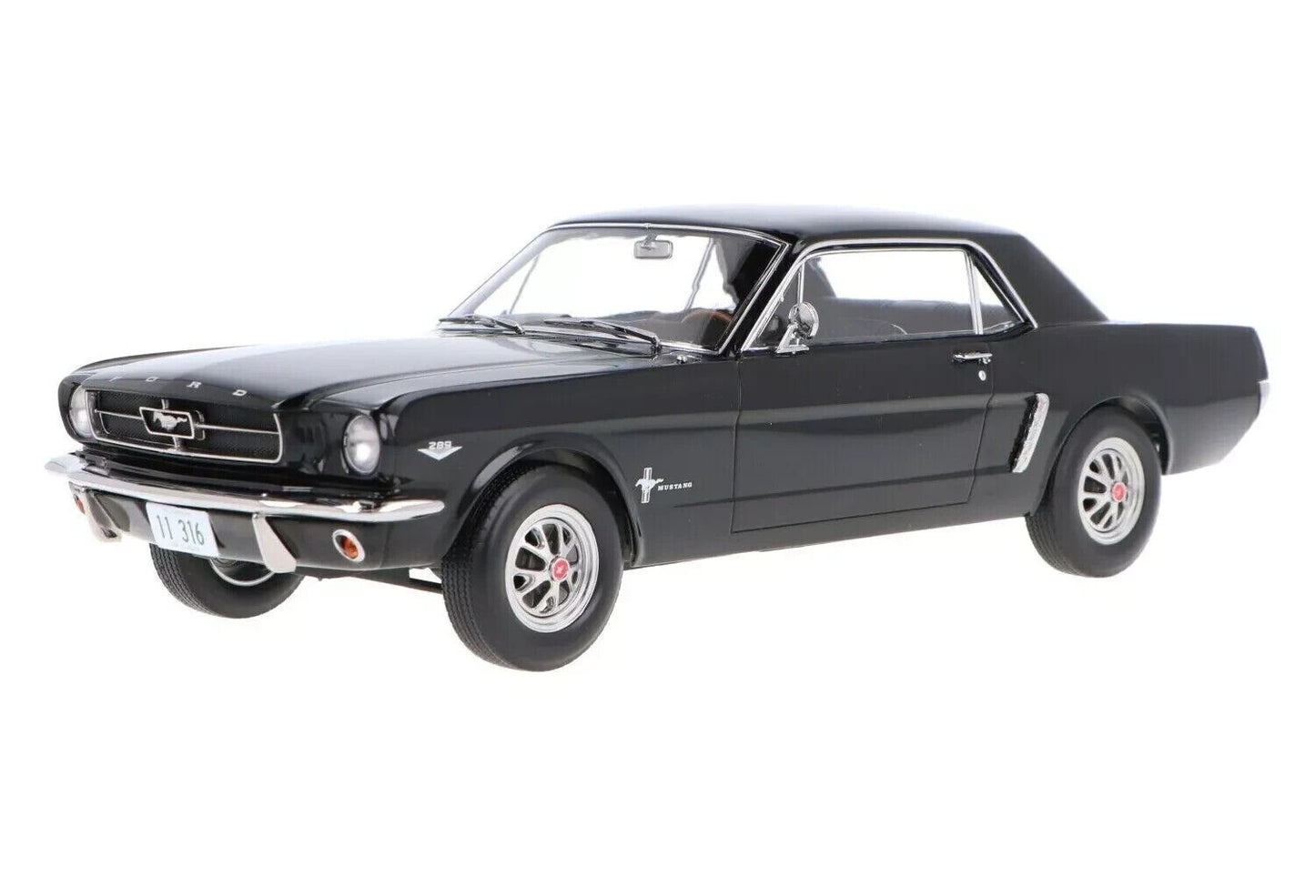 Norev 1965 Ford Mustang Hardtop Coupe Black Metallic 1:18