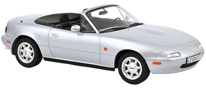 Norev 1989 Mazda MX-5 Miata Hard Top (removable) Convertible Silver 1:18