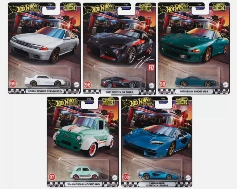 Hot Wheels Premium Collector Boulevard 2024 Pack of 5 Cars (96-100) 1:64