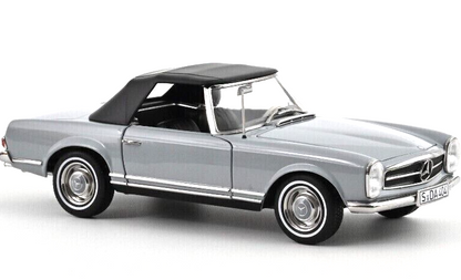 Norev 1963 Mercedes-Benz SL Class 230SL (W113) Convertible (Removable) Grey 1:18