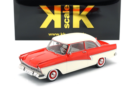 KK Scale 1957 Ford England Taunus 17M P2 Red and White 1:18