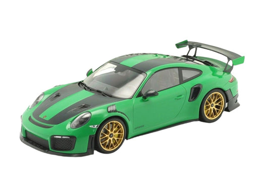 Minichamps 2018 Porsche 911 991.2 GT2 RS Viper Green w/ Weissach Package, Gold Wheels 1:18 SEALED, LIMITED