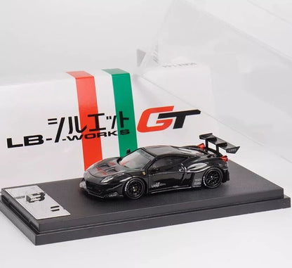 Star Model Ferrari 458 GT LBWK Silhouette Works Black 1:64