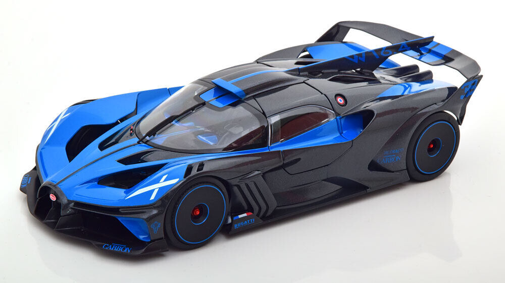 Bburago 2020 Bugatti Bolide Blue w/ Grey Metallic 1:18