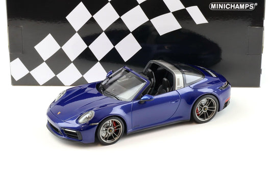 Minichamps 2021 Porsche 911 992 Targa 4 GTS Gentian Blue 1:18 SEALED, LIMITED