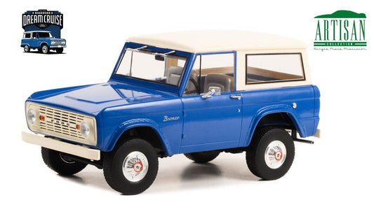 Greenlight 1966 Ford Bronco 26th Annual Woodward Dream Cruise Blue with White Top 1:18