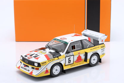 Ixo Audi Quattro S1 E2 No 6 Winner 1000 Lake Rally Mikkola, Hertz 1:18