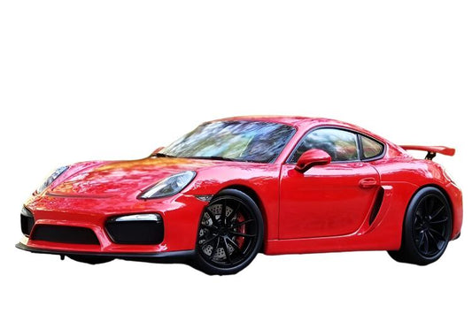 Schuco Porsche 981 Cayman GT4 Guards Red w/ Black Wheels 1:18 Resin