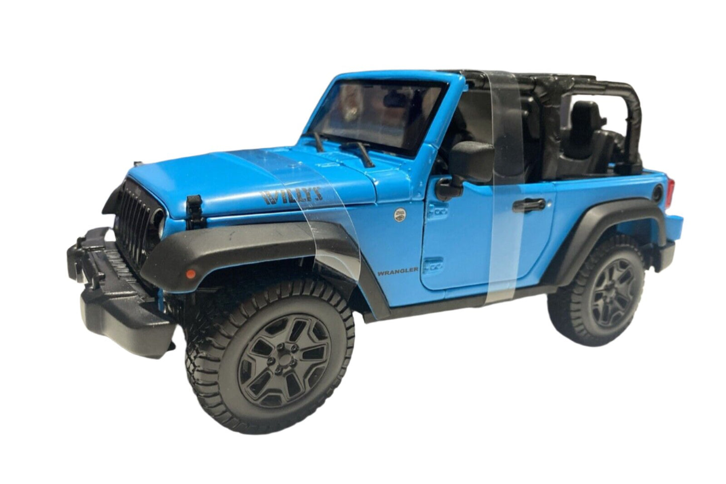 Maisto 2014 Jeep Wrangler Willy's Topless Blue 1:18