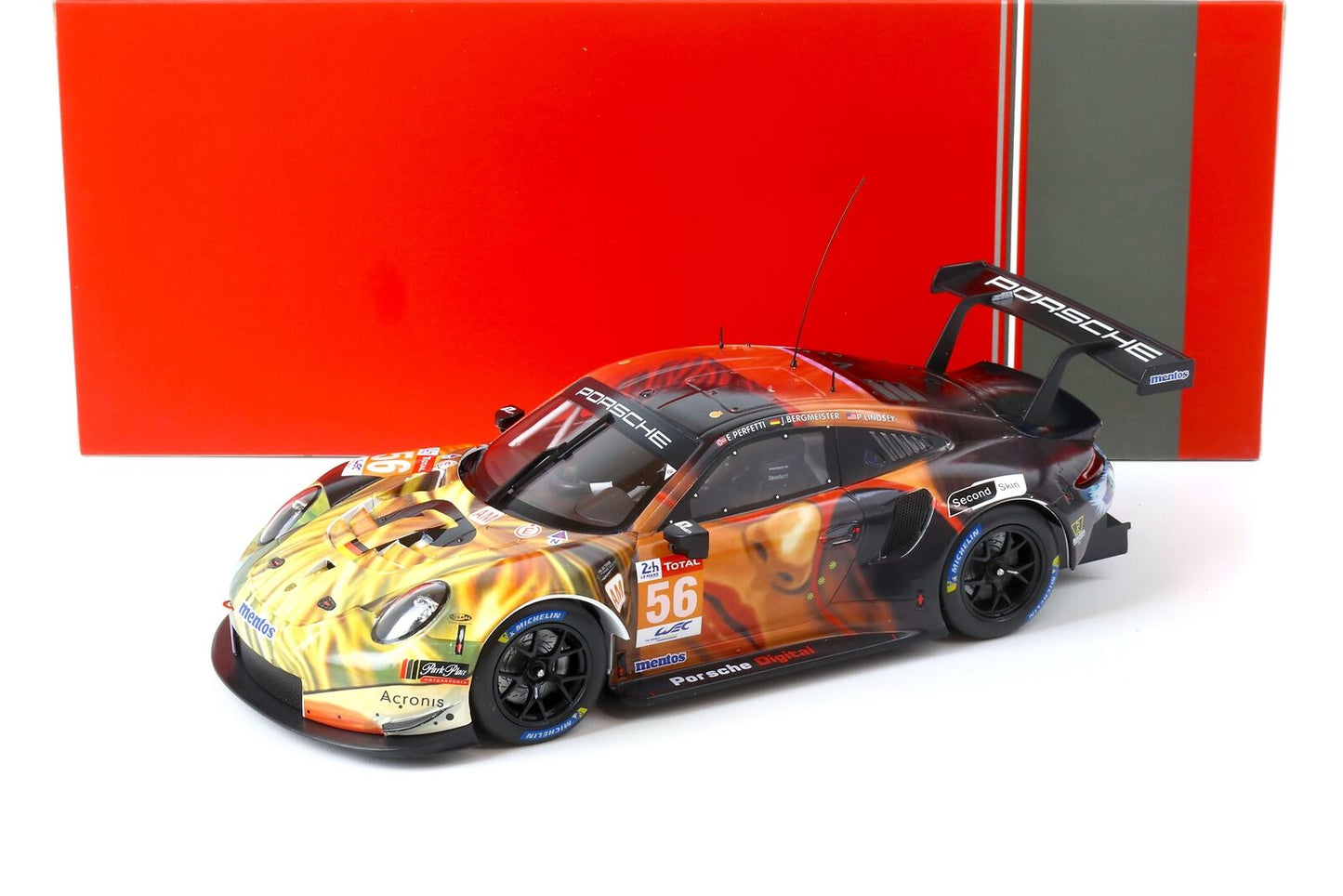 Ixo 2018 Porsche 911 991.2 GT3 RSR No.56 Team Project 24hr Le Mans LMGTE AM Class Winner Bergmeister, Lindsey, Perfetti 2019 1:18