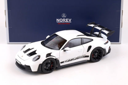 Norev Porsche 911 992 GT3 RS White w/ Black Wheels 1:18