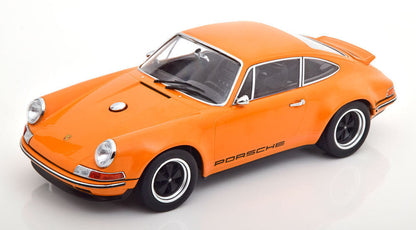 KK Scale 2014 Rendition Porsche 911 by Singer Coupe Orange w/ Black Wheels 1:18