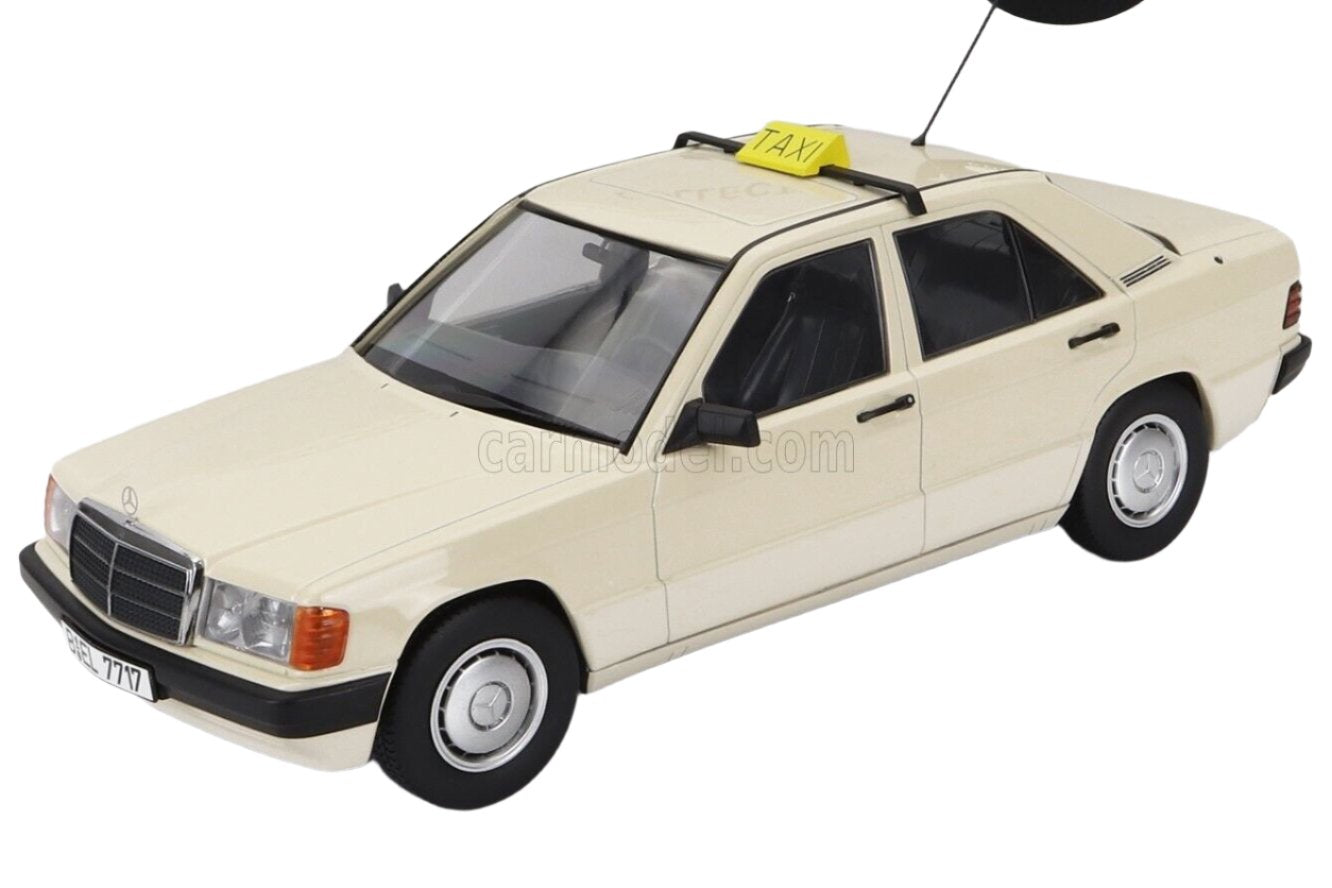 Triple 9 1993 Mercedes-Benz 190 E 2.3 German Taxi (W201) Cream 1:18