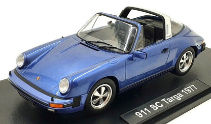 KK Scale 1977 Porsche 911 SC Targa w/ Removable Top G Series Blue Metallic 1:18