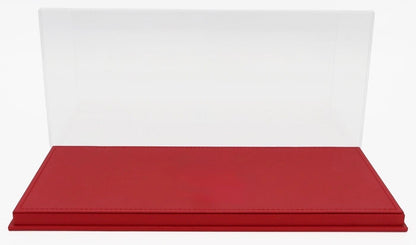 Luxbox Display Case with Red Leather (synthetic) Base 1:18