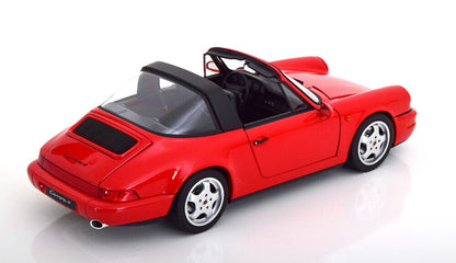 Norev 1990 Porsche 911 964 Carrera 4 Targa (w/ Removable Top) Guards Red 1:18 LIMITED