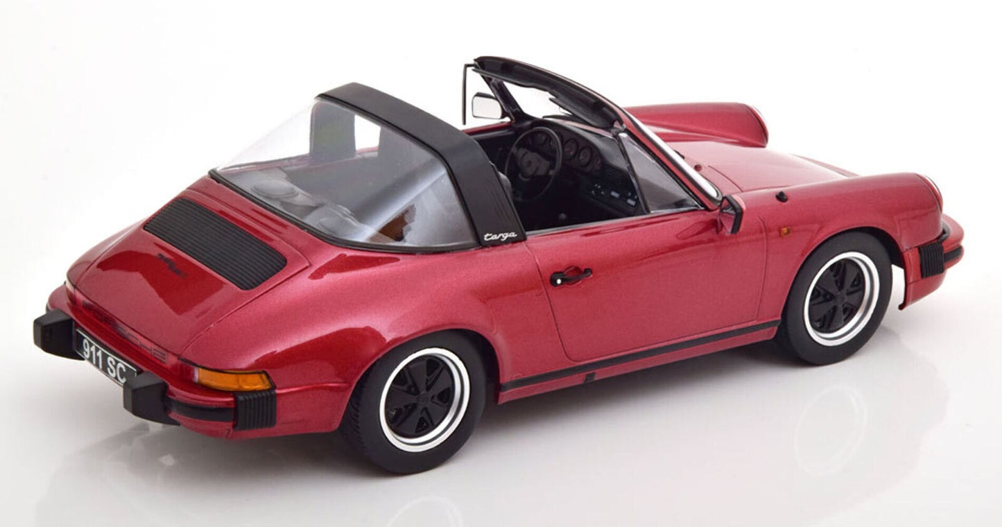 KK Scale 1983 Porsche 911 SC Targa w/ Removable Roof G Series Wine Red 1:18