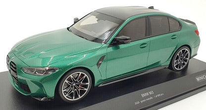 Minichamps 2020 BMW M3 Competition (G80) Isle of Man Green Metallic 1:18 SEALED