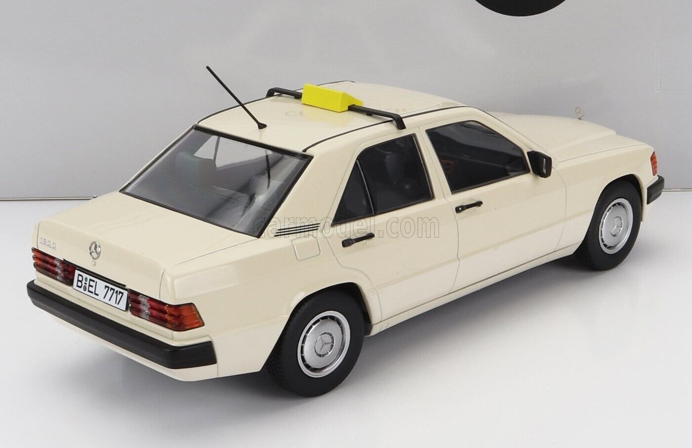 Triple 9 1993 Mercedes-Benz 190 E 2.3 German Taxi (W201) Cream 1:18