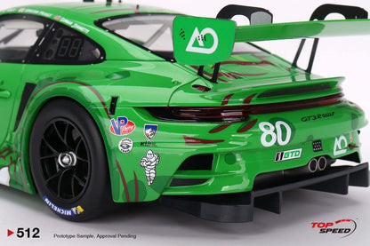 Topspeed Porsche 911 GT3 R (992) #80 AO Racing 2023 IMSA Sebring Green 1:18