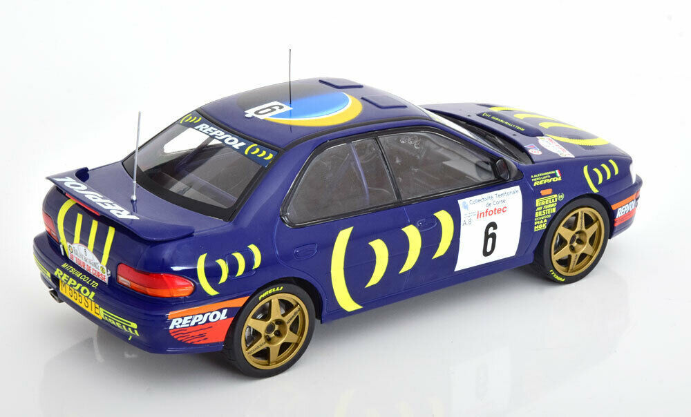 Ixo Subaru Impreza 555 #6 Rally Tour de Corse 1995 P. Liatti, A. Alessandrini Monte Carlo Blue 1:18