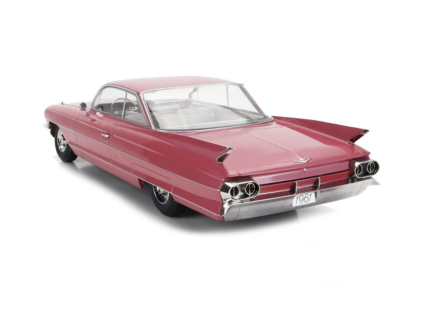 KK Scale 1961 Cadillac Series 62 Coupe DeVille Pink Metallic 1:18