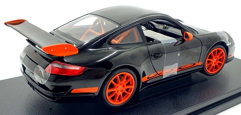 Welly 2010 Porsche 911 997 GT3 RS Black with Orange Wheels 1:18