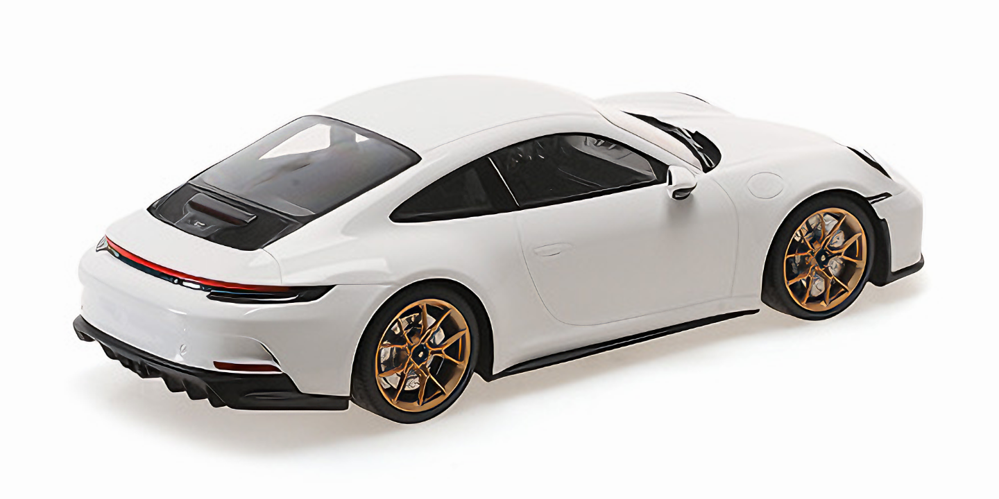 Minichamps 2022 Porsche 911 992 GT3 Touring White w/ Neodyme Gold Wheels 1:18 LIMITED