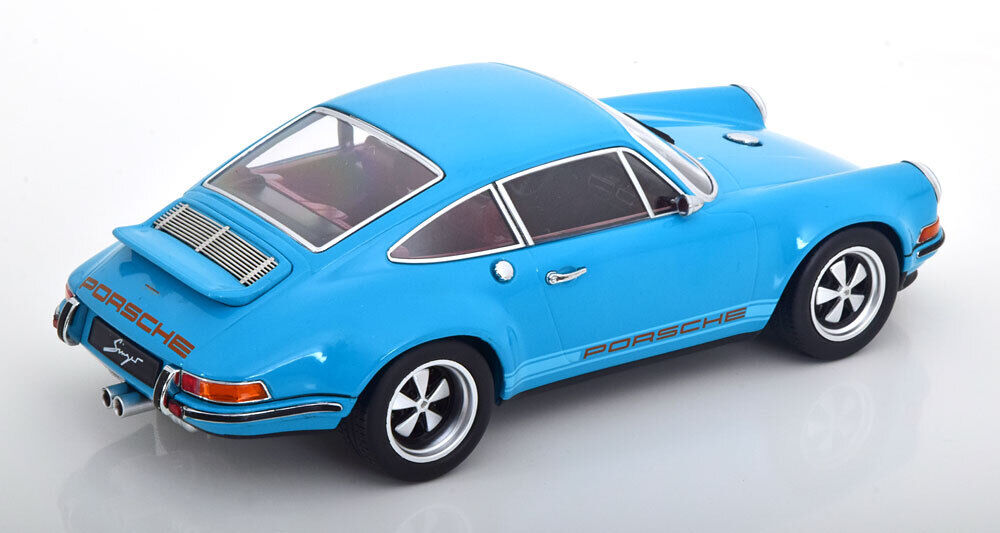 KK Scale 2014 Rendition Porsche 911 by Singer Coupe Turquoise Blue 1:18