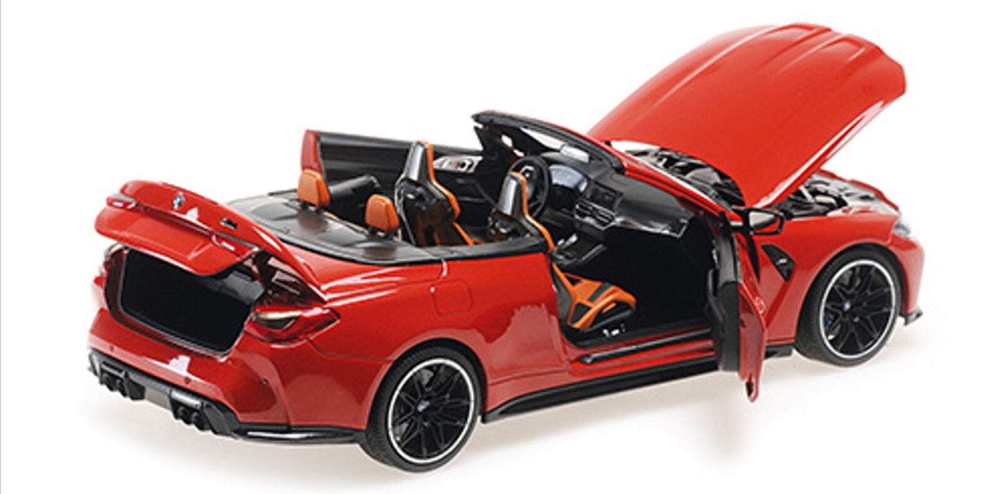 Minichamps 2021 BMW G83 M4 Cabriolet Red Metallic 1:18