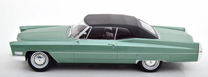 KK Scale 1967 Cadillac DeVille with Softtop Green Metallic 1:18