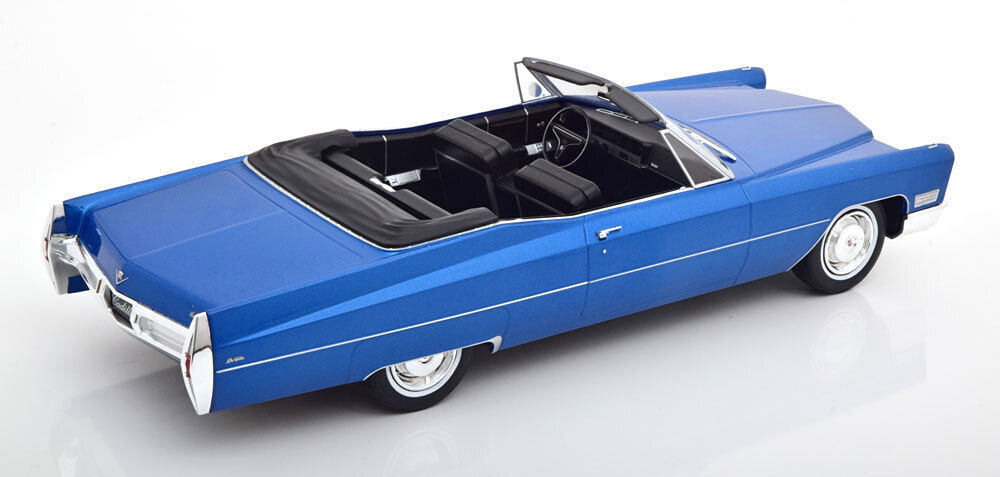 KK Scale 1967 Cadillac DeVille Convertible Blue Metallic 1:18