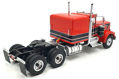 Road Kings 1989 Kenworth W900 Tractor Truck 3 Red w/ Black Stripes 1:18