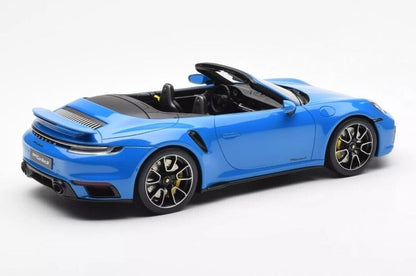 GT Spirit Porsche 911 992 Turbo S Cabriolet Shark Blue 1:18 Resin