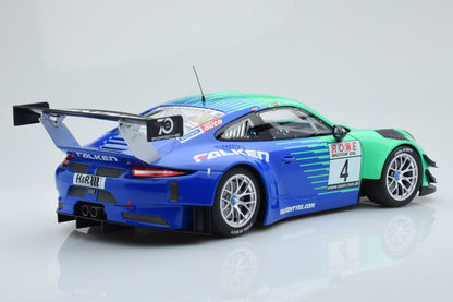 Minichamps 2018 Porsche 911 991 GT3 R Team Falken Motorsports No 4 Bachler Ragginger Winner VLN 6 1:18