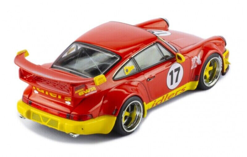 Ixo 2018 Porsche 911 964 RWB Idlers No 17 Red and Yellow 1:43