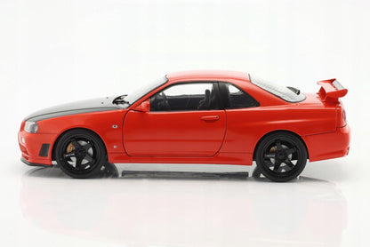 Solido 1999 Nissan Skyline GT-R (R34) Red w/ Black Hood  1:18