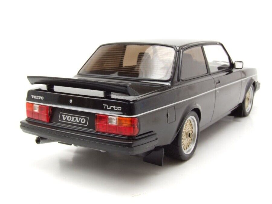 Ixo 1986 Volvo 240 Turbo Custom Coupe Black w/ Gold Wheels 1:18