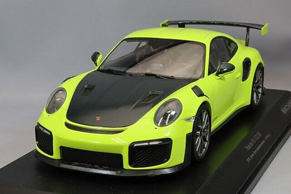 Minichamps 2018 Porsche 911 991.2 GT2 RS Acid Green w/ Silver Magnesium Wheels 1:18