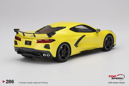 Topspeed 2020 Chevrolet Corvette Stingray Accelerate Yellow Metallic 1:18