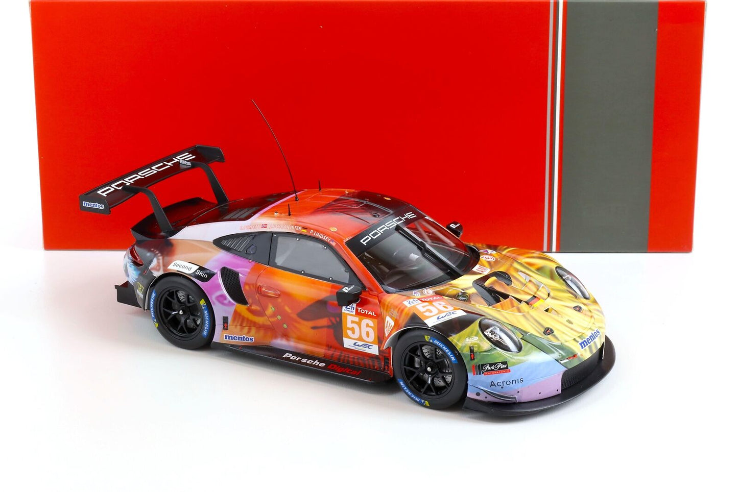 Ixo 2018 Porsche 911 991.2 GT3 RSR No.56 Team Project 24hr Le Mans LMGTE AM Class Winner Bergmeister, Lindsey, Perfetti 2019 1:18