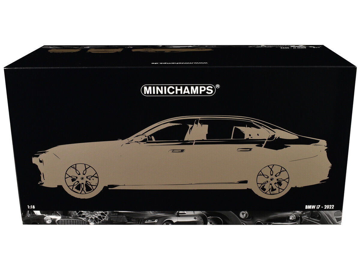 Minichamps 2023 BMW i7 (7 Series) G70 Black and Red Metallic 1:18