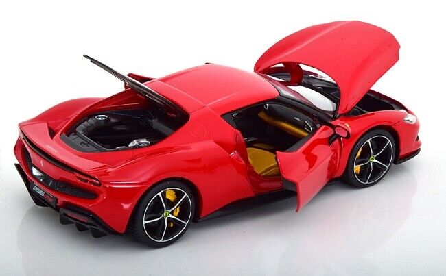 Bburago 2021 Ferrari 296 GTB Hybrid 830HP V6 Rossa Corsa Red 1:18