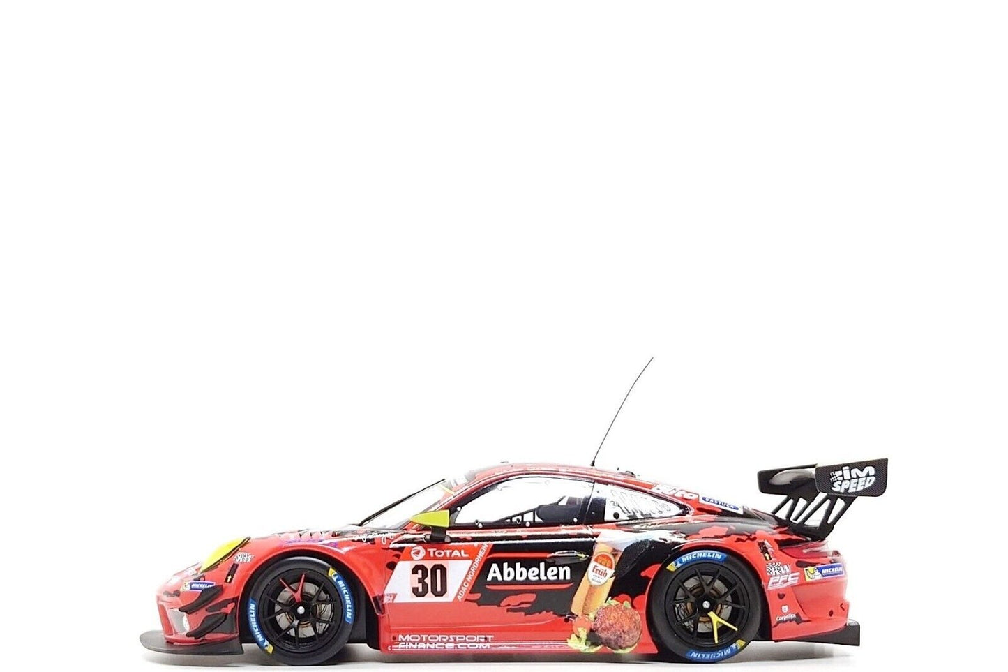 Ixo 2019 Porsche 911 991.2 GT3 R Team Frikadelli Racing No 30 24hr Nurburgring 2020 Red & Black 1:18