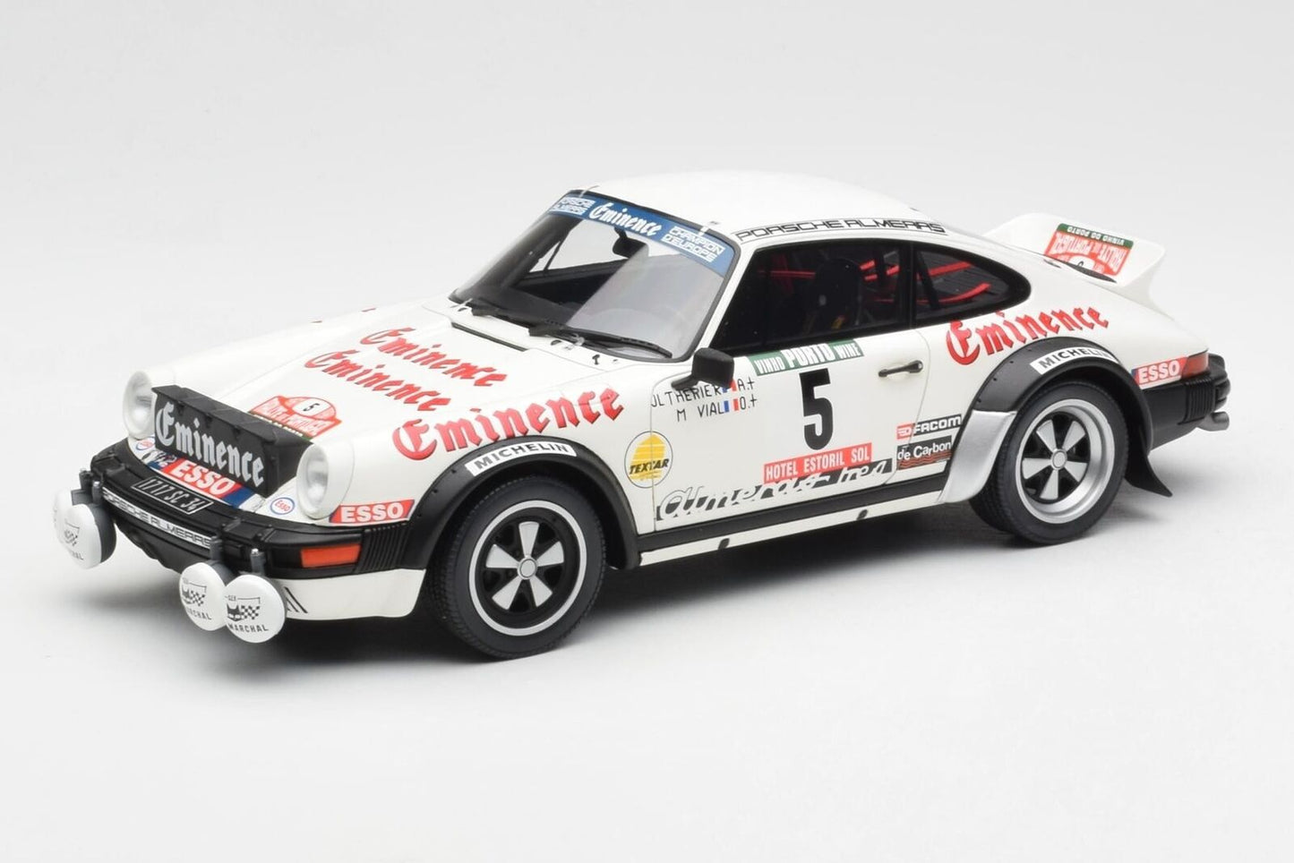 Otto 1981 Porsche Rally Set - 911 SC Gr.4 + Trailer + Citroen C35 Van Assistance Rallye de Portugal White 1:18