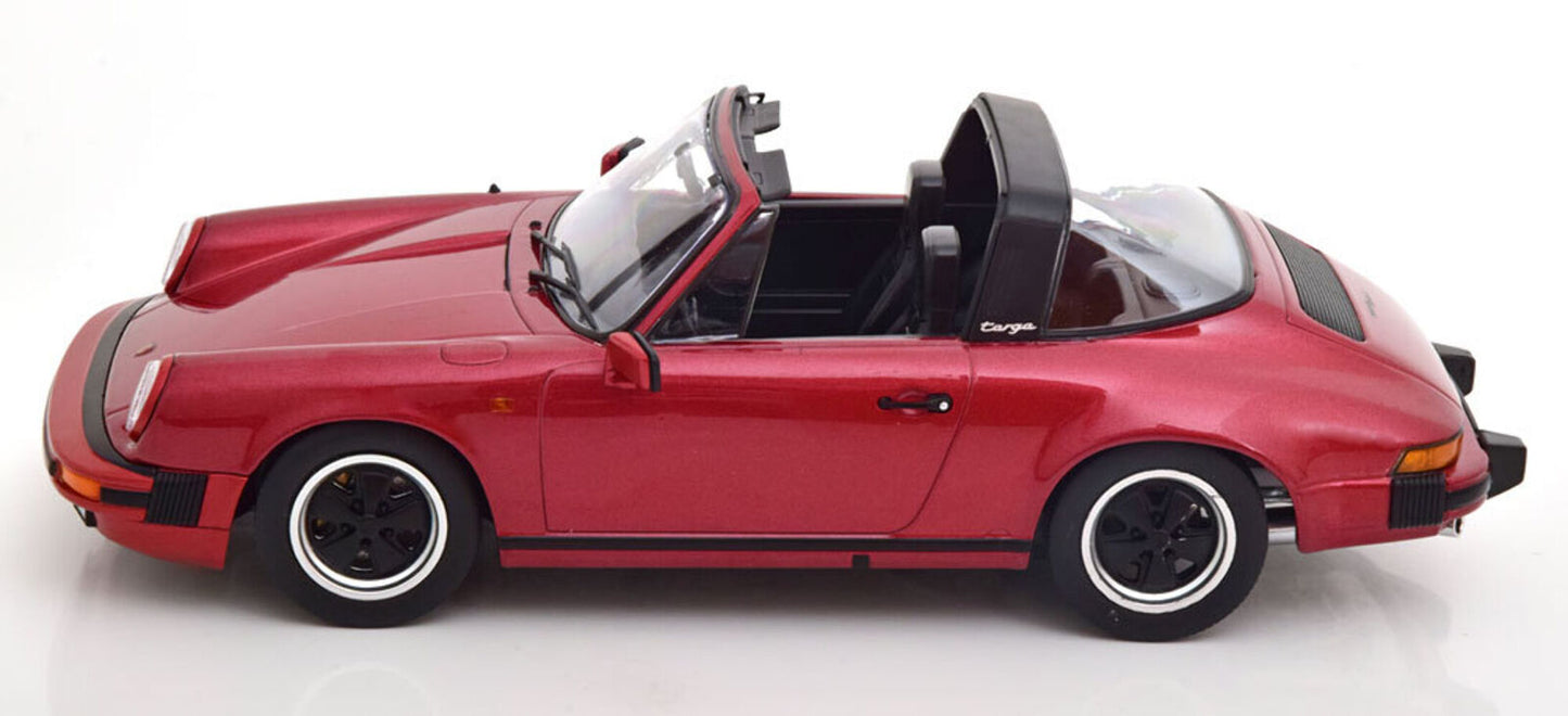 KK Scale 1983 Porsche 911 SC Targa w/ Removable Roof G Series Wine Red 1:18