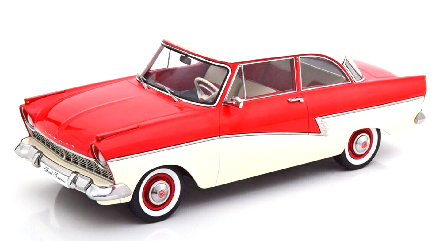 KK Scale 1957 Ford England Taunus 17M P2 Red and White 1:18