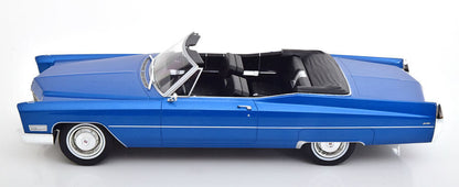 KK Scale 1967 Cadillac DeVille Convertible Blue Metallic 1:18