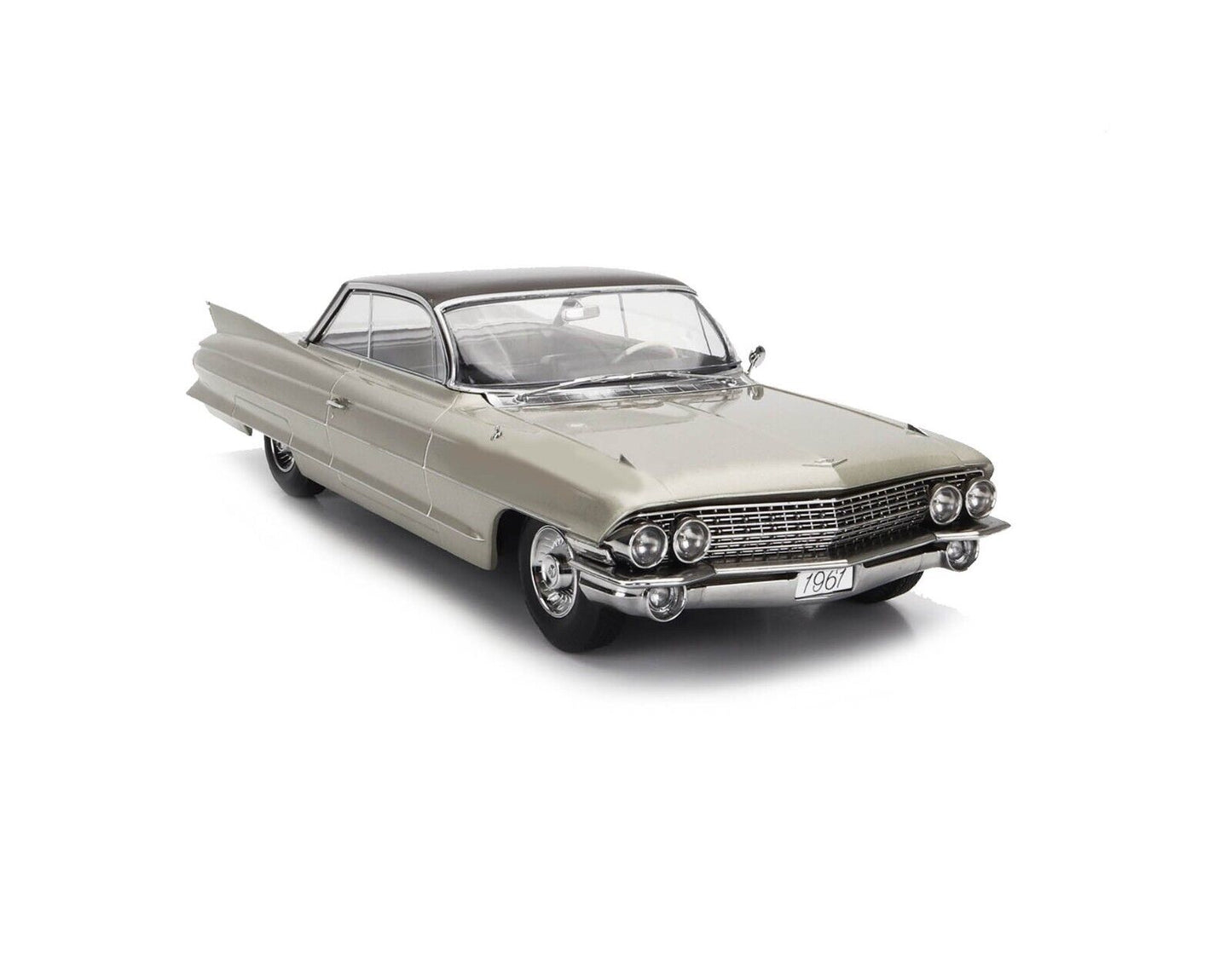 KK Scale 1961 Cadillac Series 62 Coupe Beige Brown 1:18